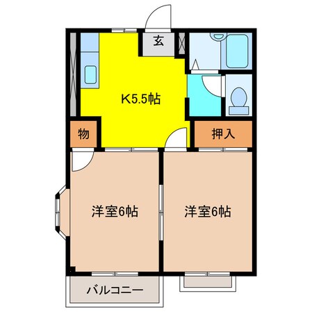 シャンブル２１　Ｃ棟の物件間取画像